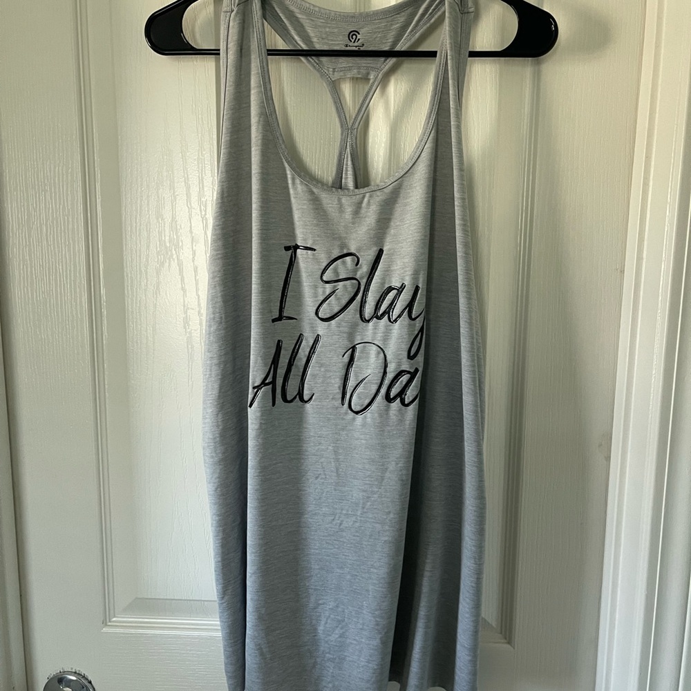 Grey work out tank